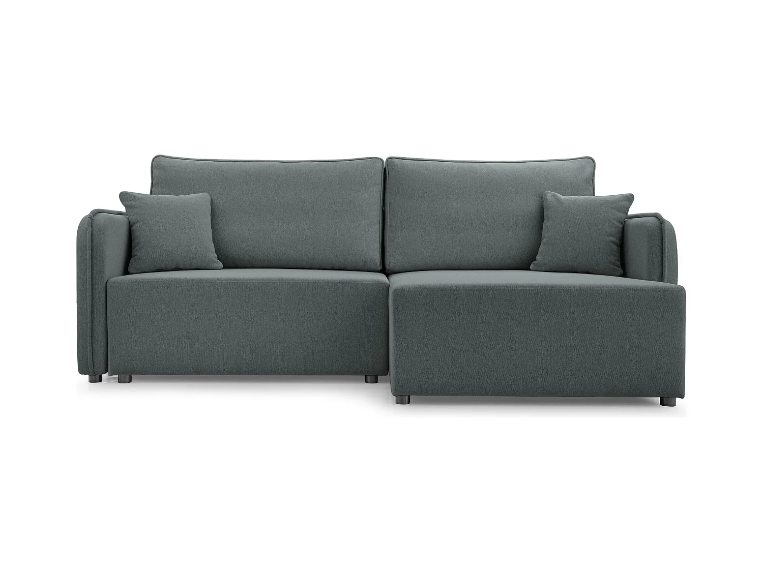 Canapé d'angle convertible – gris – côté droit – KASSIAN