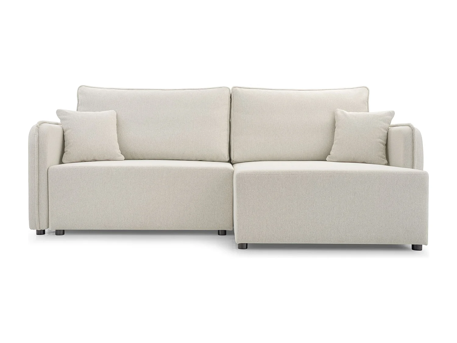 Canapé d'angle convertible – crème – côté droit – KASSIAN