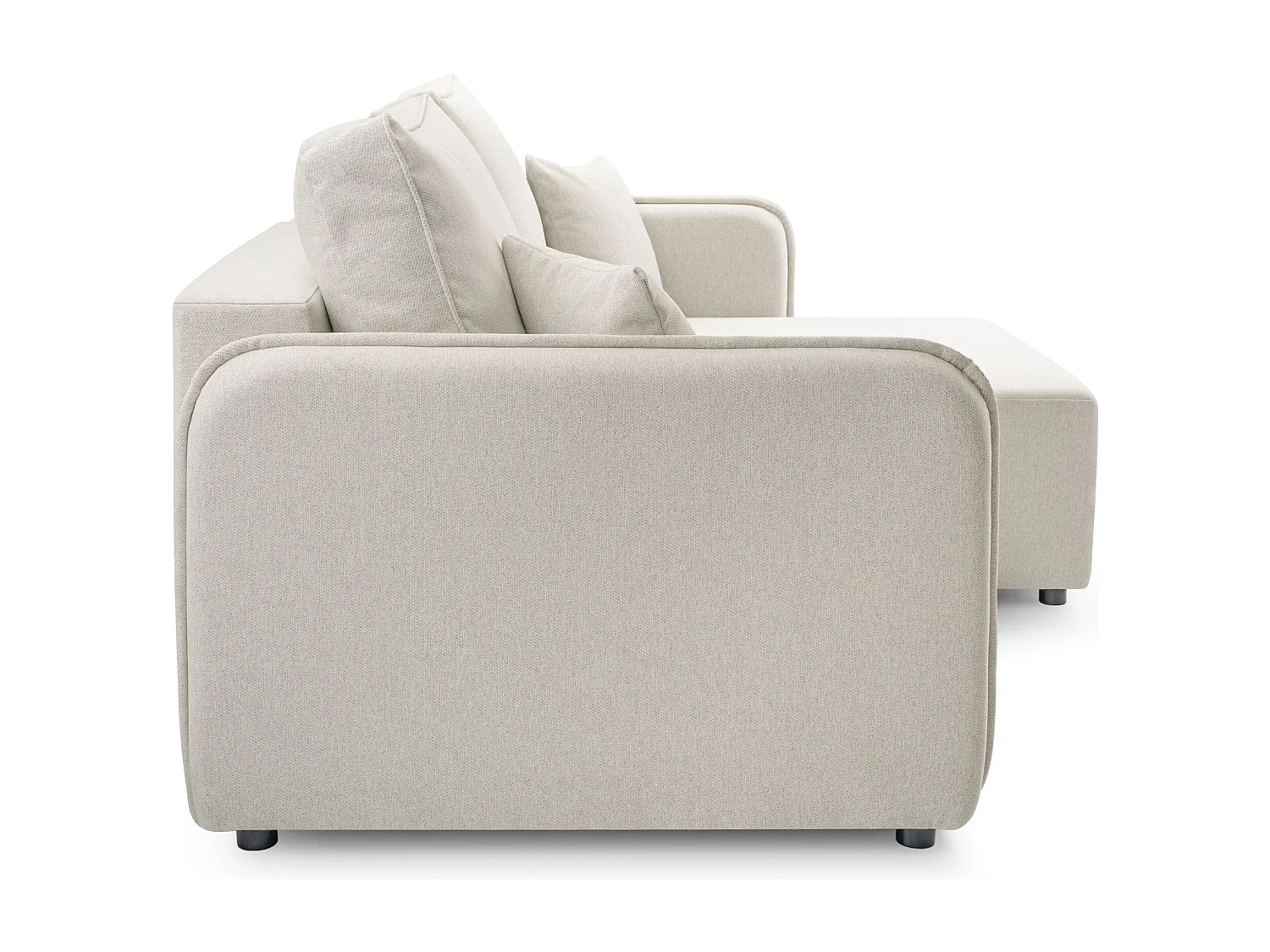 Canapé d'angle convertible – crème – côté droit – KASSIAN