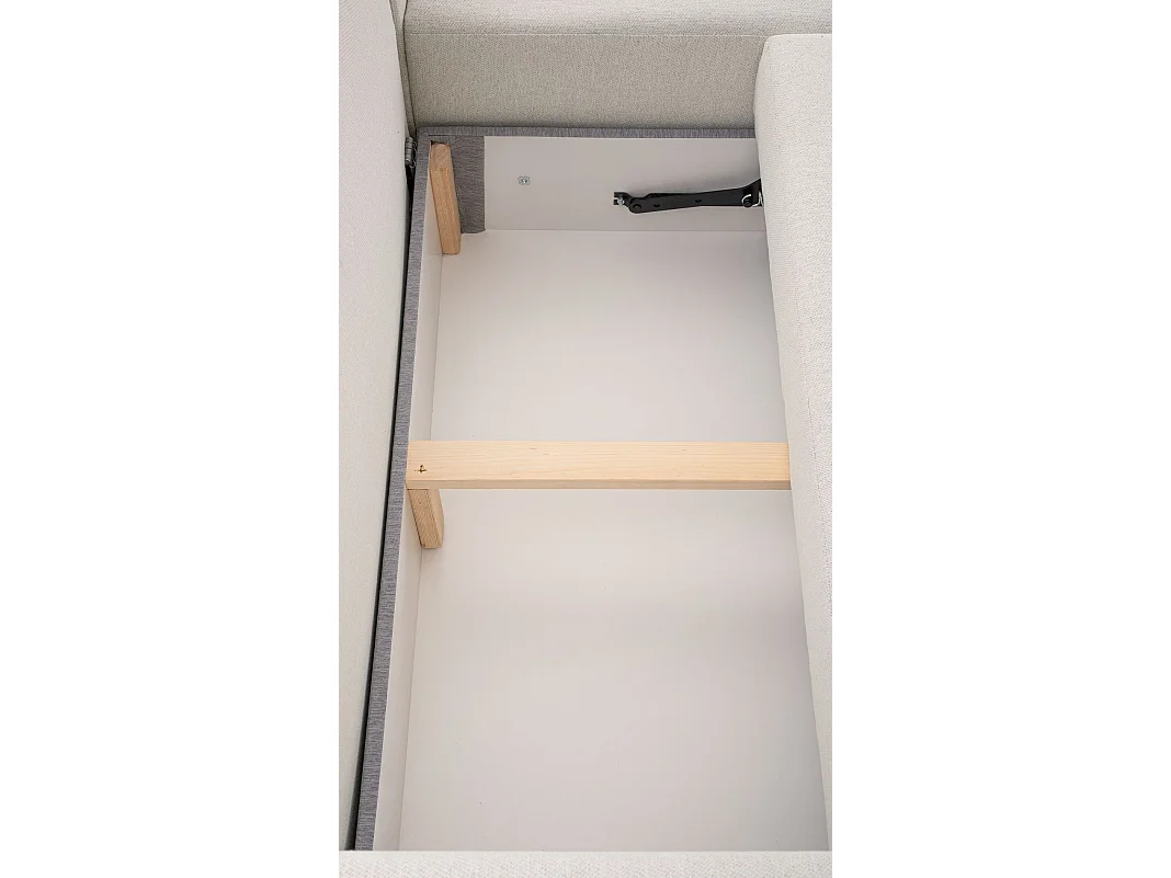 Canapé d'angle convertible – crème – côté droit – KASSIAN