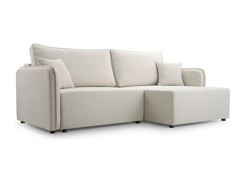 Canapé d'angle convertible – crème – côté droit – KASSIAN