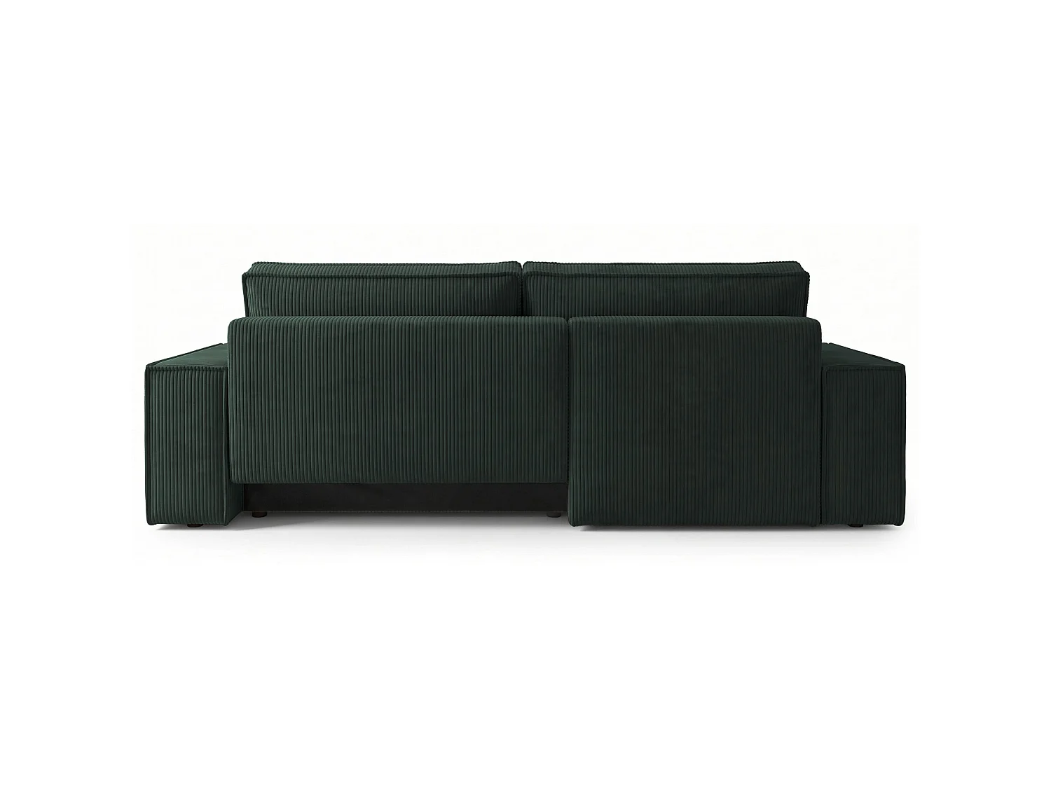 Ecksofa mit Schlaffunktion - Cord-Bezug - grün - linksseitig - Farese