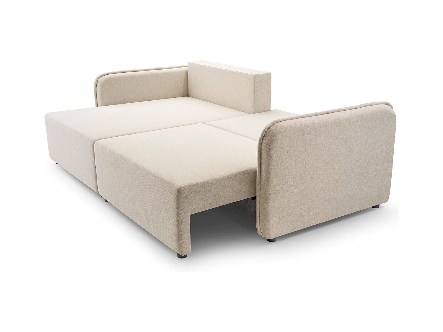 Canapé d'angle convertible – beige clair – côté gauche – KASSIAN