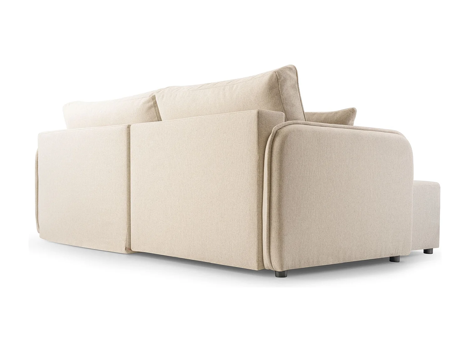 Canapé d'angle convertible – beige clair – côté gauche – KASSIAN