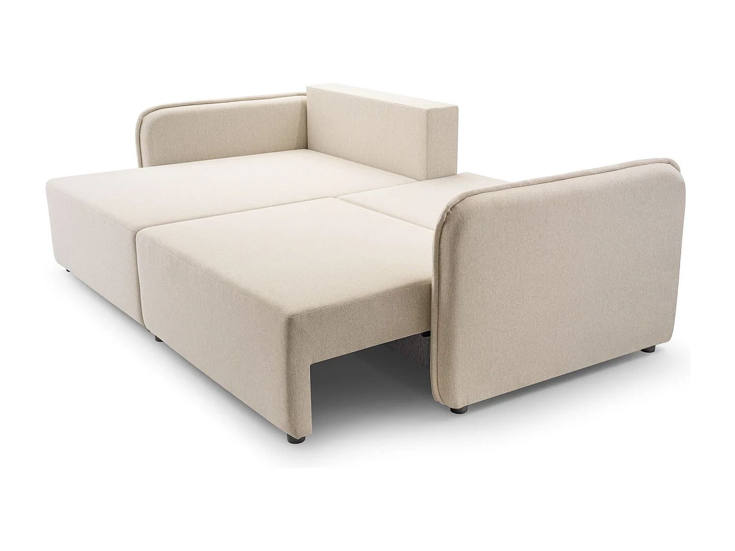 Canapé d'angle convertible – beige clair – côté gauche – KASSIAN