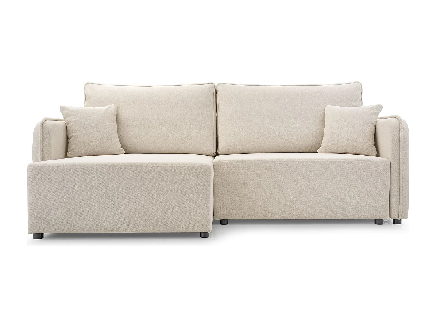 Canapé d'angle convertible – beige clair – côté gauche – KASSIAN