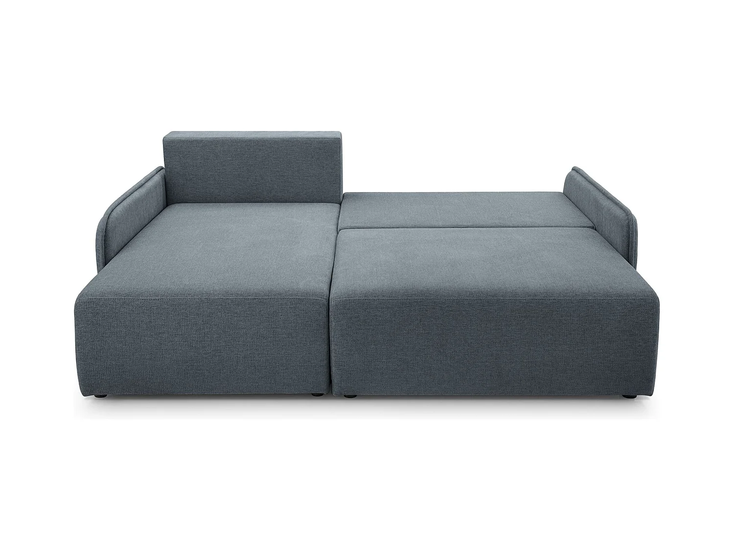 Canapé d'angle convertible – en tissu chenille gris foncé – côté gauche – NETARRO