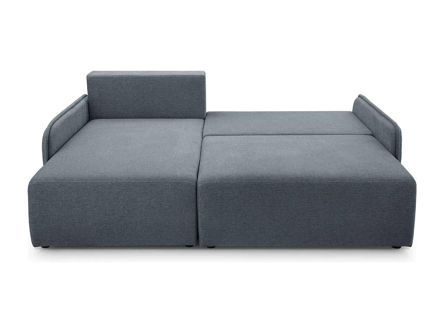 Ecksofa mit Schlaffunktion - Chenille - dunkelgrau - links - NETARRO