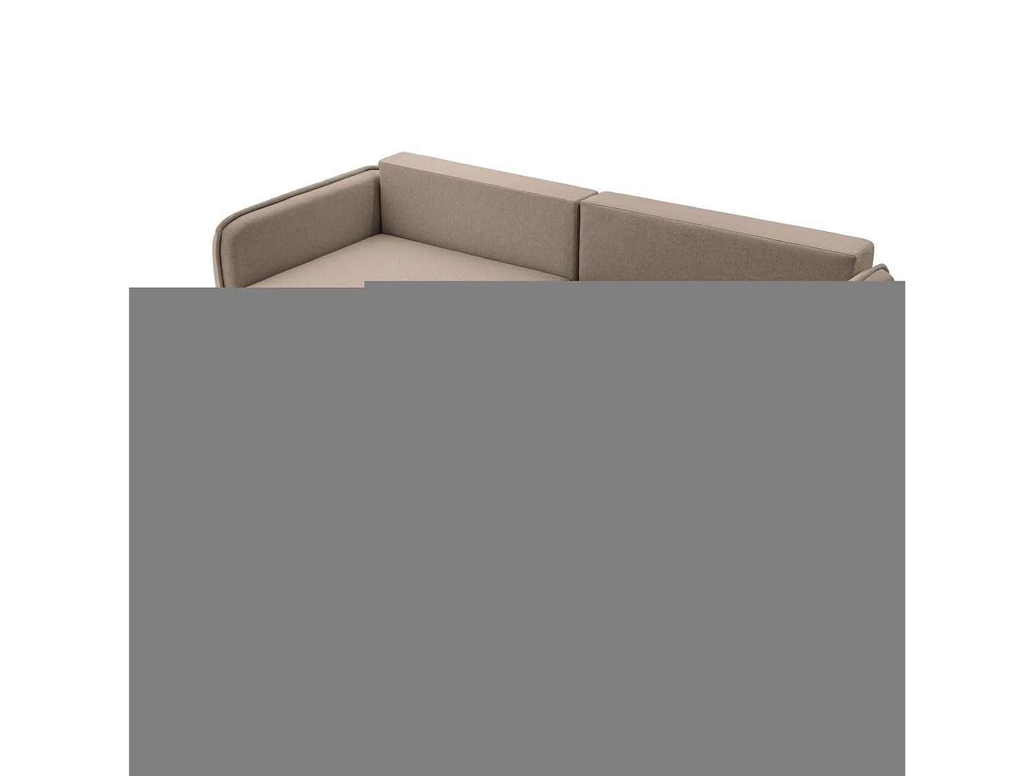 Canapé d'angle convertible 3 places en tissu marron KASSIAN