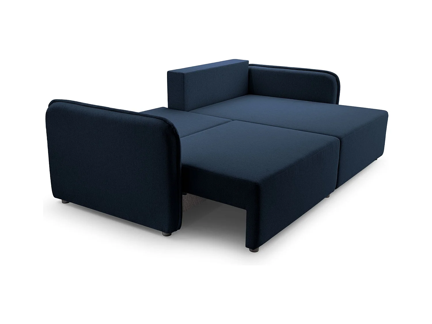 Canapé d'angle convertible – bleu marine – côté droit – KASSIAN