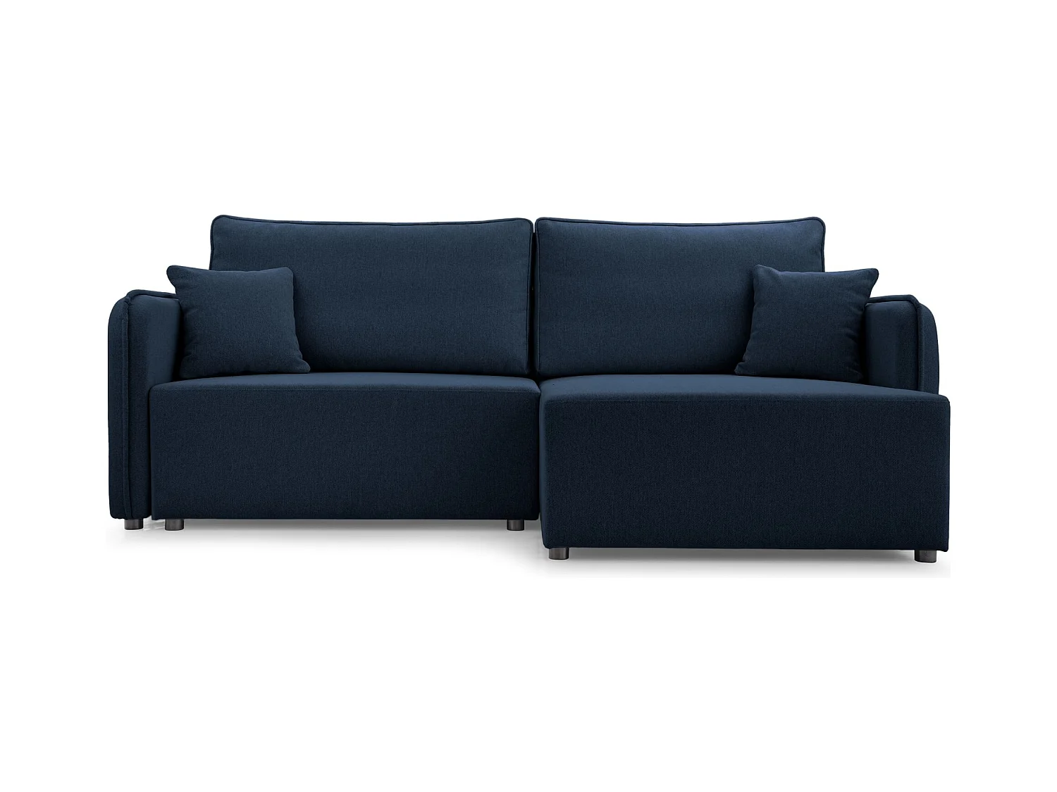 Canapé d'angle convertible – bleu marine – côté droit – KASSIAN