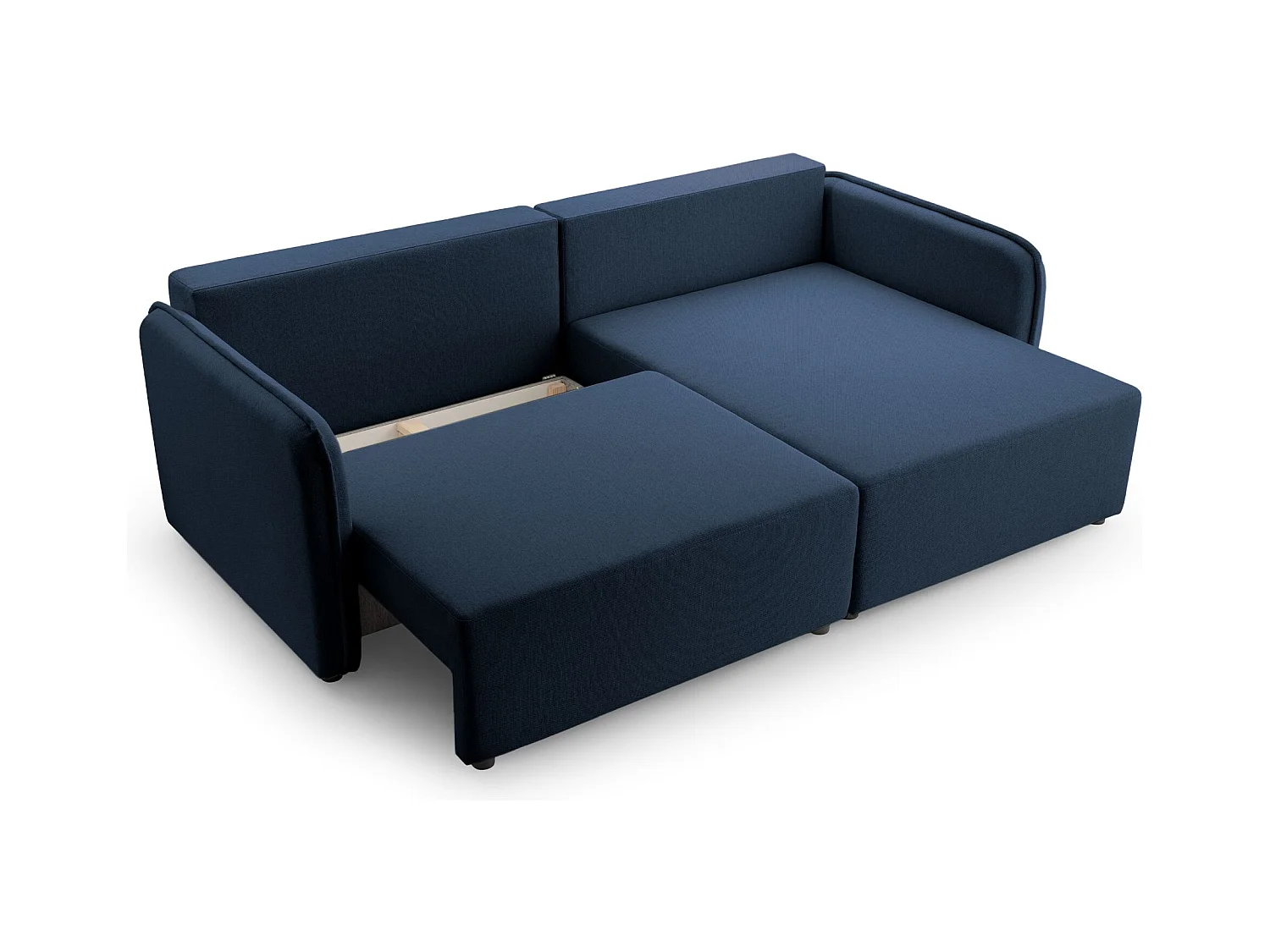 Canapé d'angle convertible – bleu marine – côté droit – KASSIAN