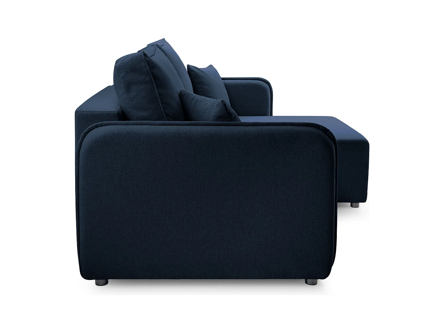 Canapé d'angle convertible – bleu marine – côté droit – KASSIAN