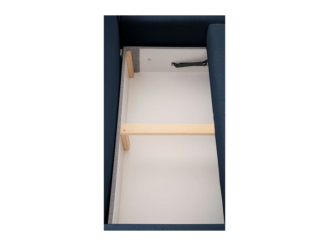 Canapé d'angle convertible – bleu marine – côté droit – KASSIAN