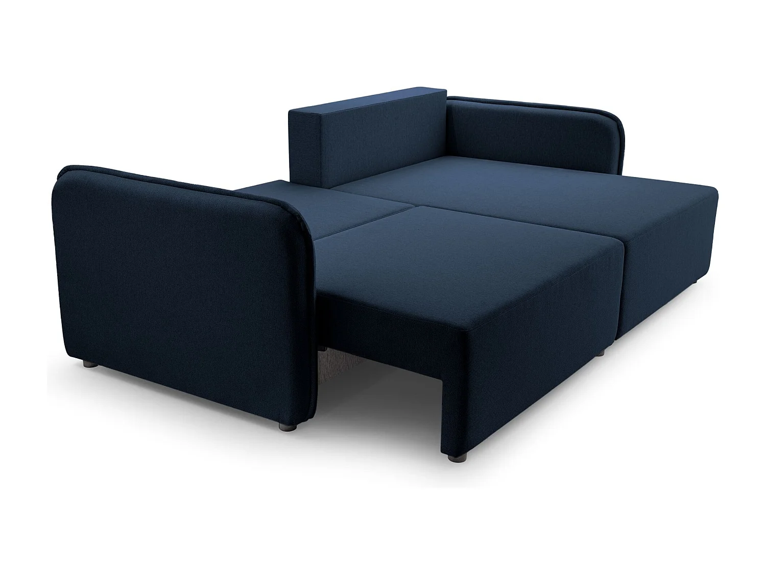 Canapé d'angle convertible – bleu marine – côté droit – KASSIAN