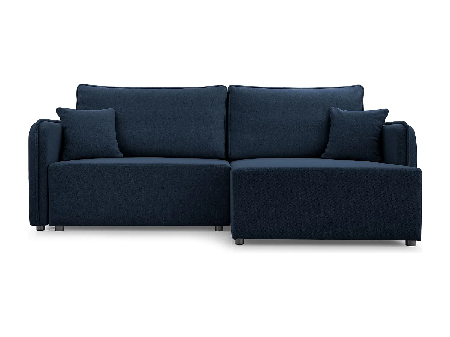 Canapé d'angle convertible – bleu marine – côté droit – KASSIAN