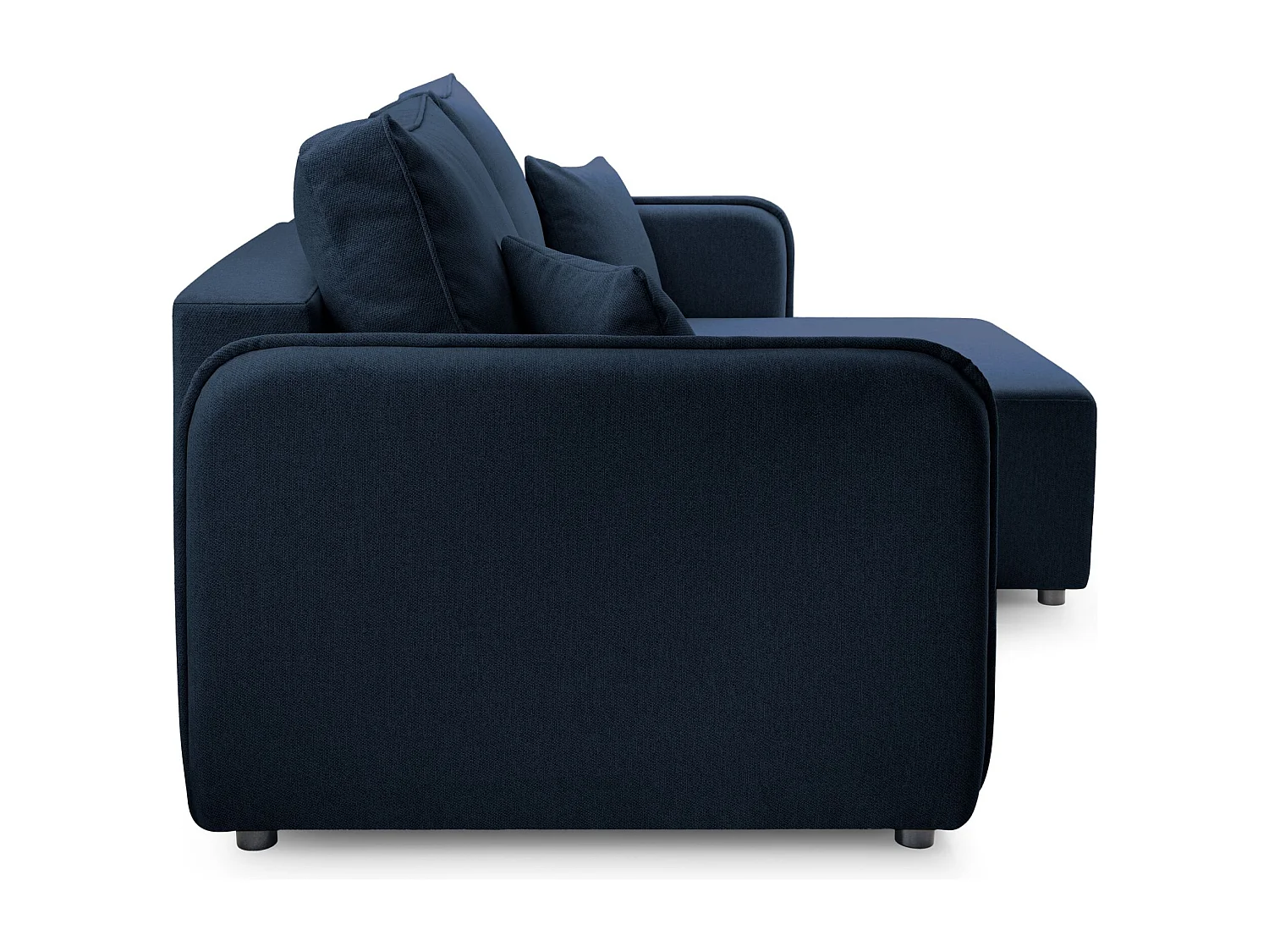 Canapé d'angle convertible – bleu marine – côté droit – KASSIAN