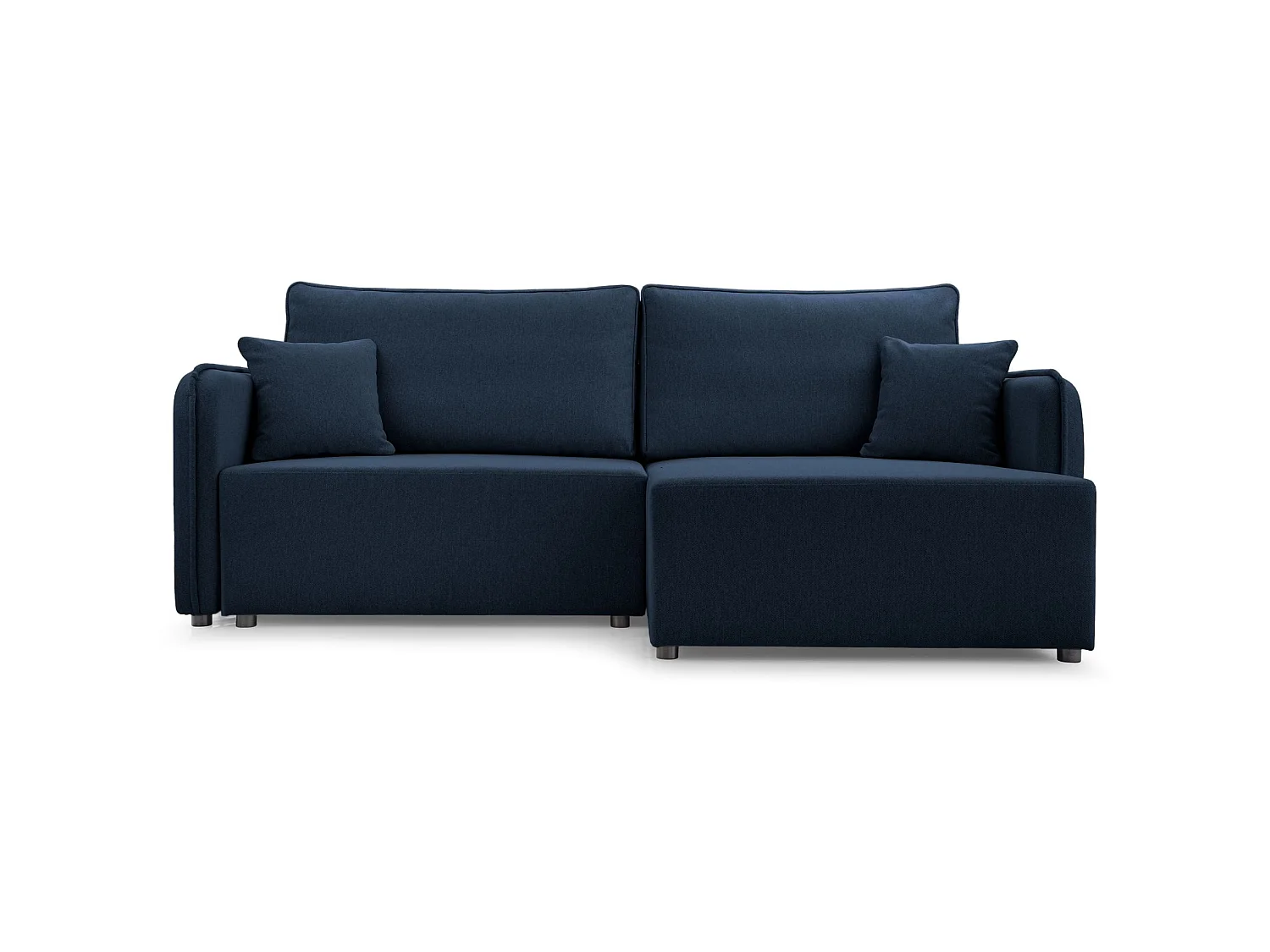 Canapé d'angle convertible 3 places en tissu bleu KASSIAN