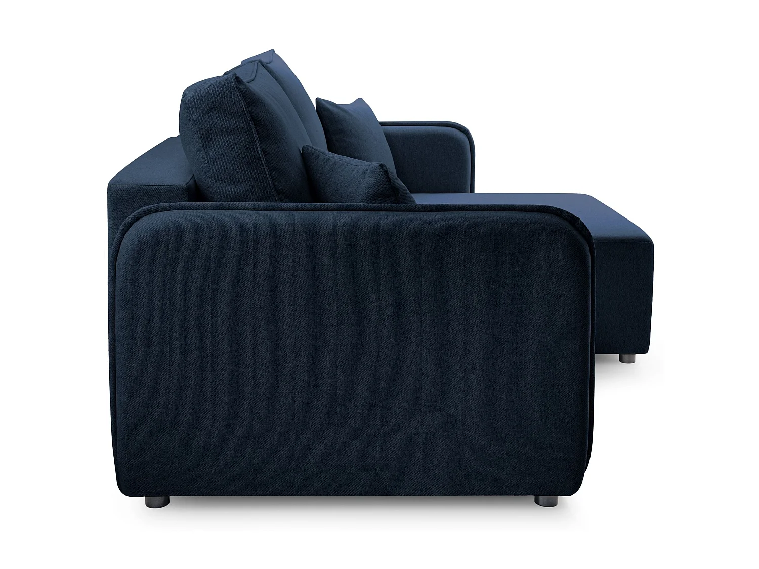 Canapé d'angle convertible 3 places en tissu bleu KASSIAN