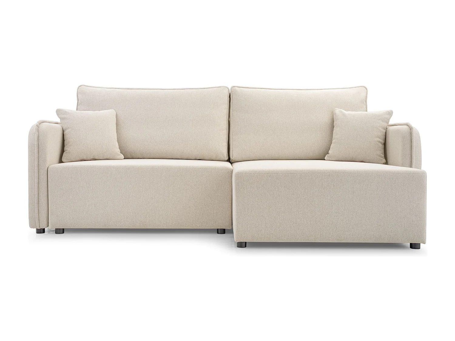 Canapé d'angle convertible – beige clair – côté droit – KASSIAN