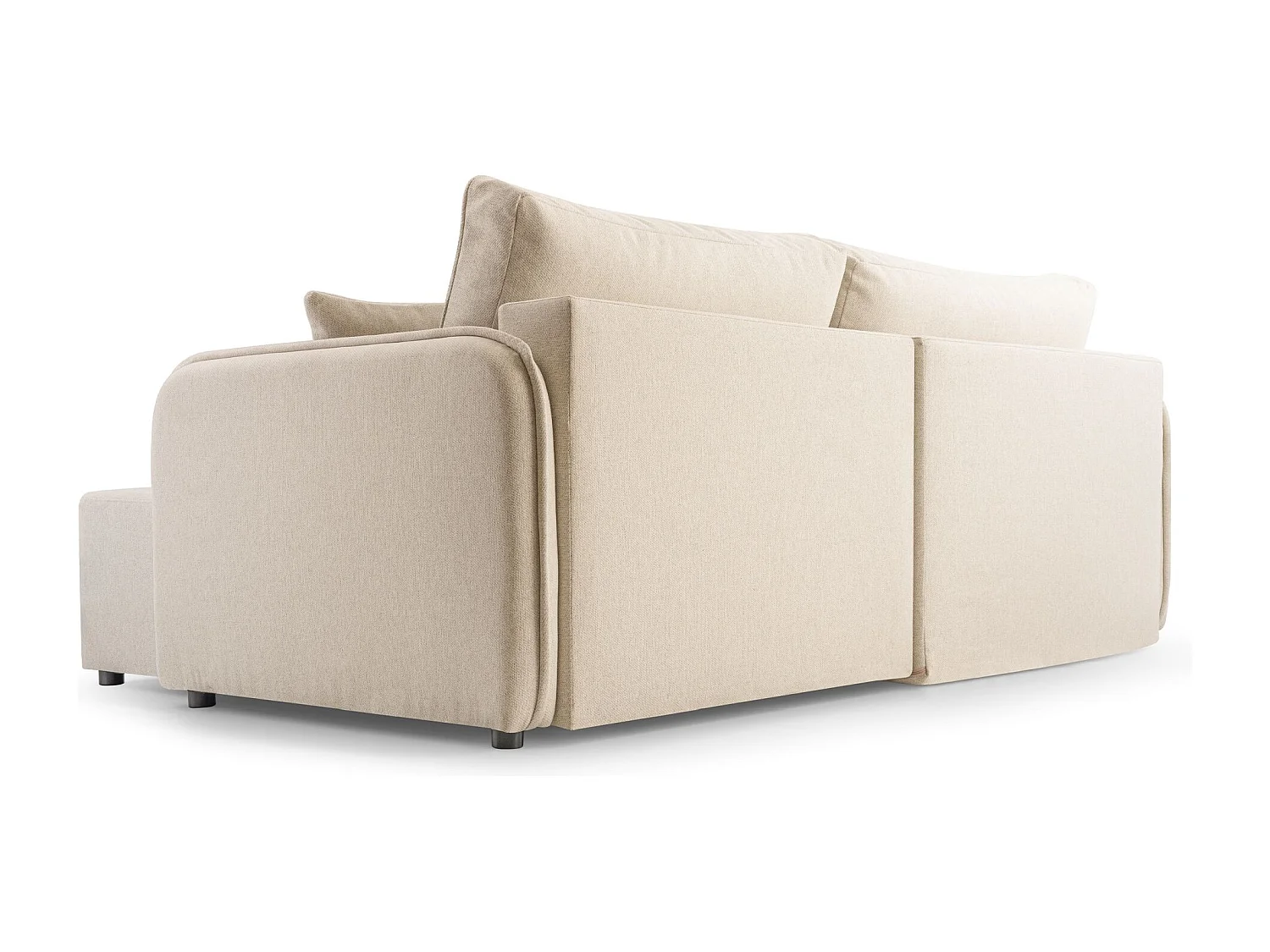 Canapé d'angle convertible – beige clair – côté droit – KASSIAN