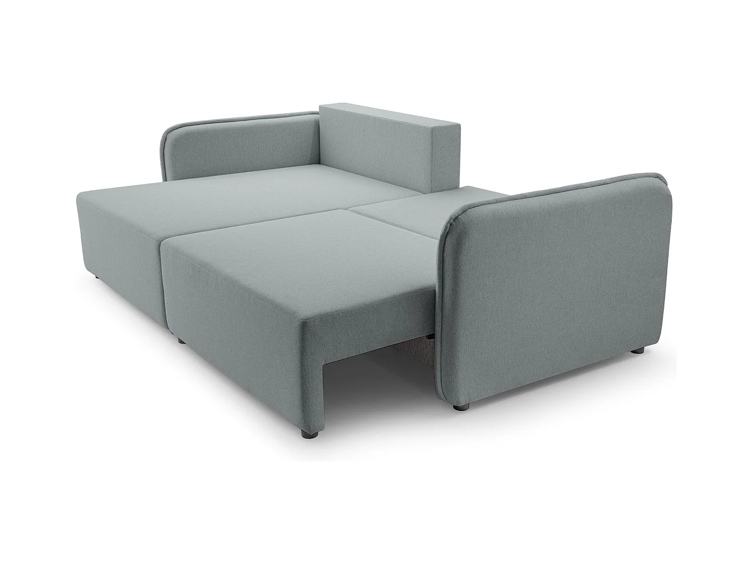 Ecksofa mit Schlaffunktion - Bettkasten - hellgrau - links - KASSIAN