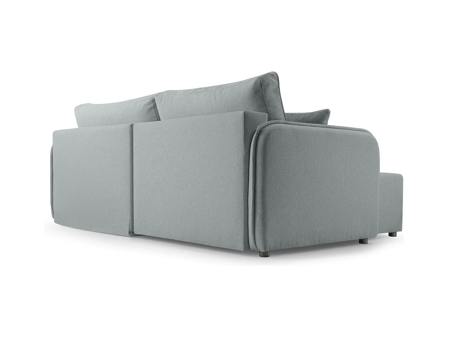 Ecksofa mit Schlaffunktion - Bettkasten - hellgrau - links - KASSIAN