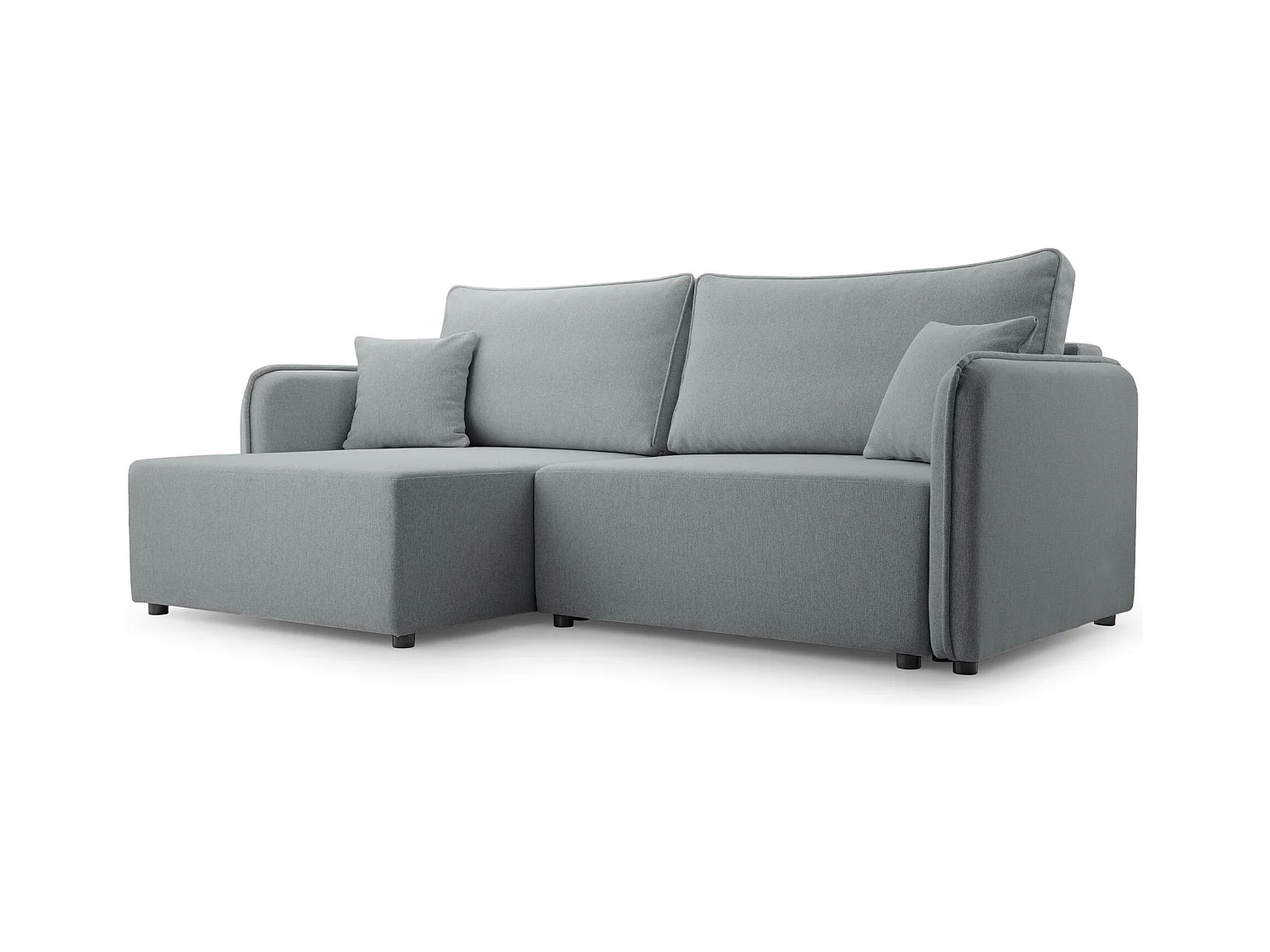 Canapé d'angle convertible – gris clair – côté gauche – KASSIAN