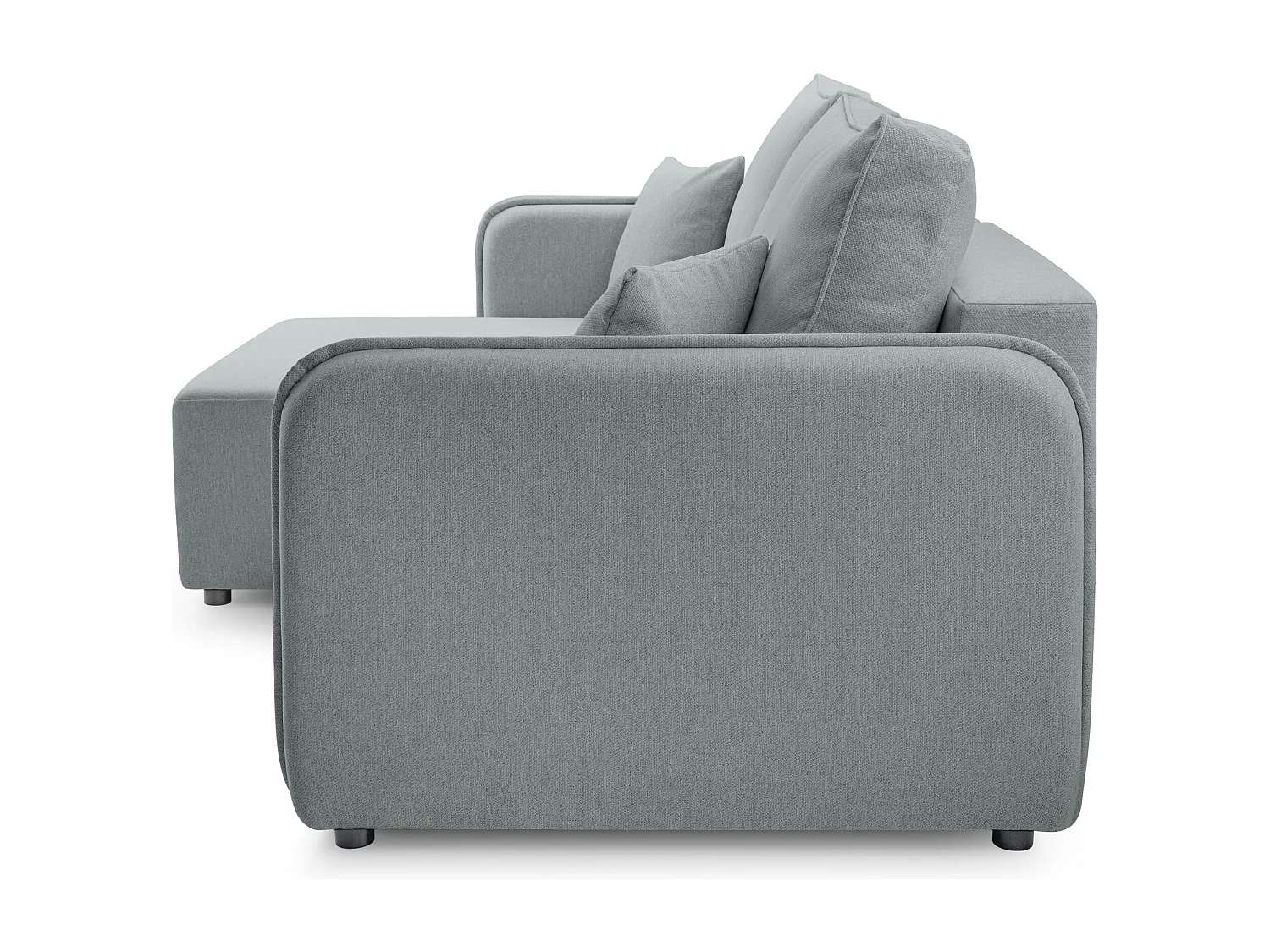 Canapé d'angle convertible – gris clair – côté gauche – KASSIAN