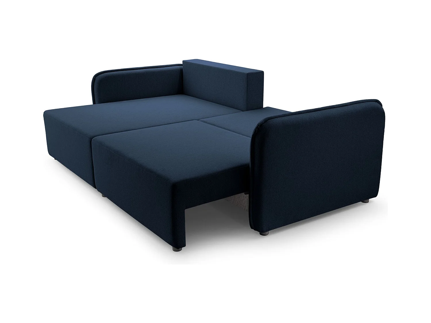 Canapé d'angle convertible – bleu marine – côté gauche – KASSIAN