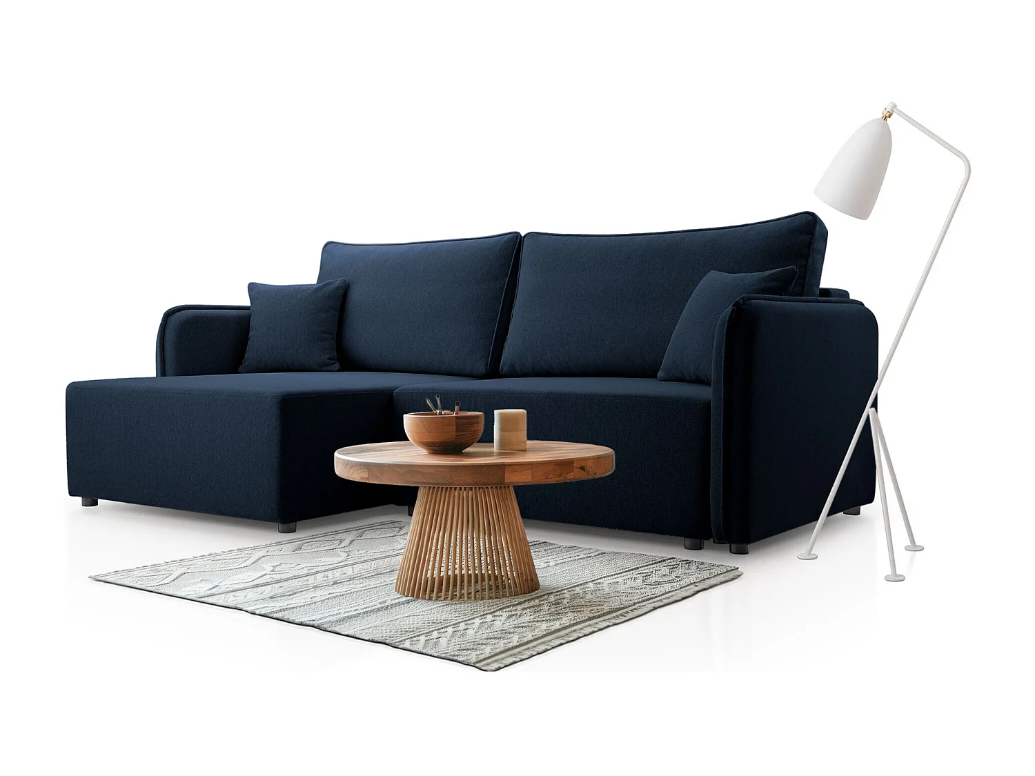 Hoekbank – marineblauw – linkerzijde – KASSIAN