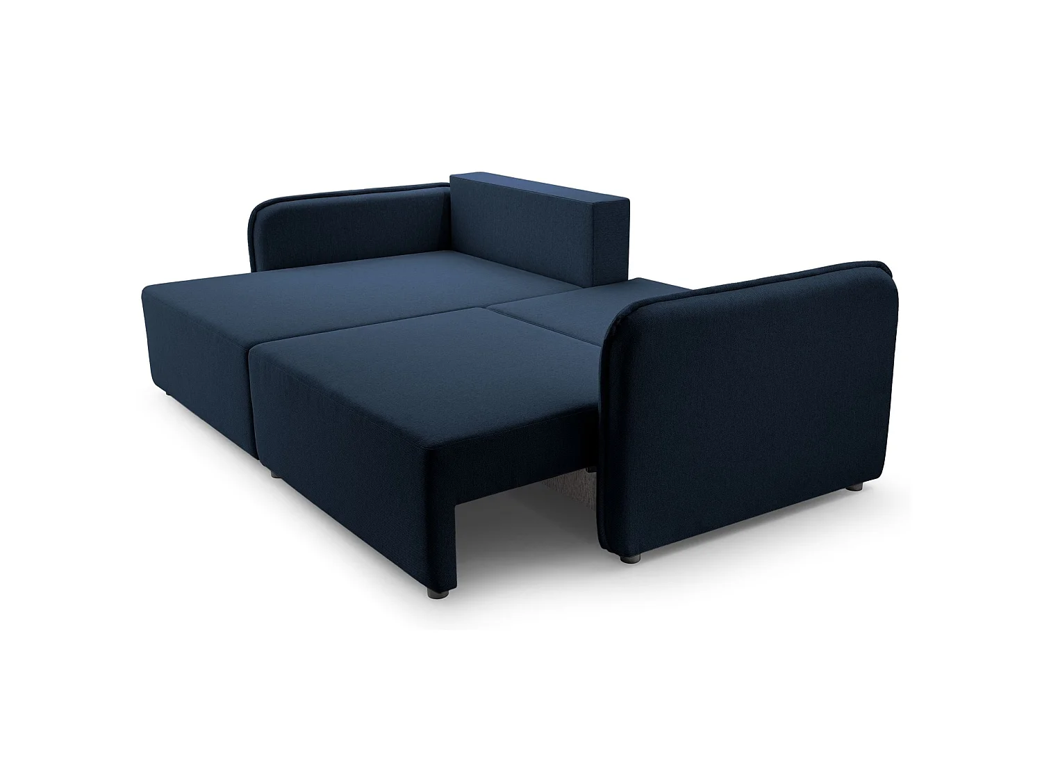 Canapé d'angle convertible 3 places en tissu bleu KASSIAN