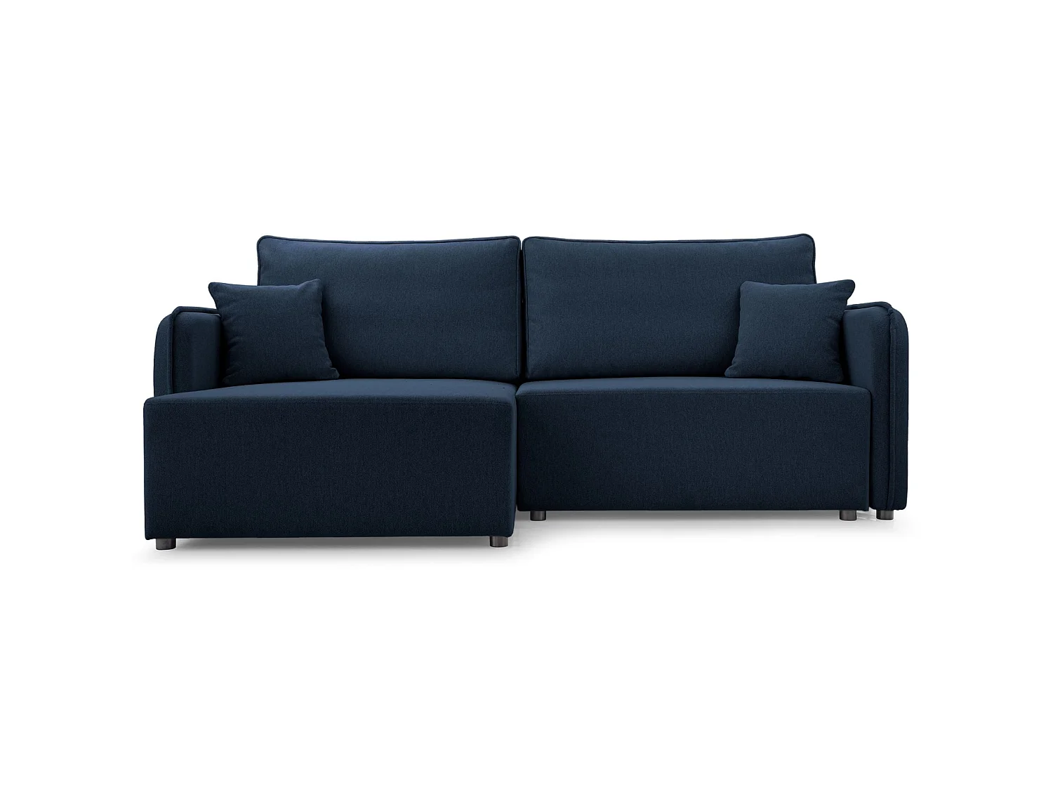 Canapé d'angle convertible 3 places en tissu bleu KASSIAN