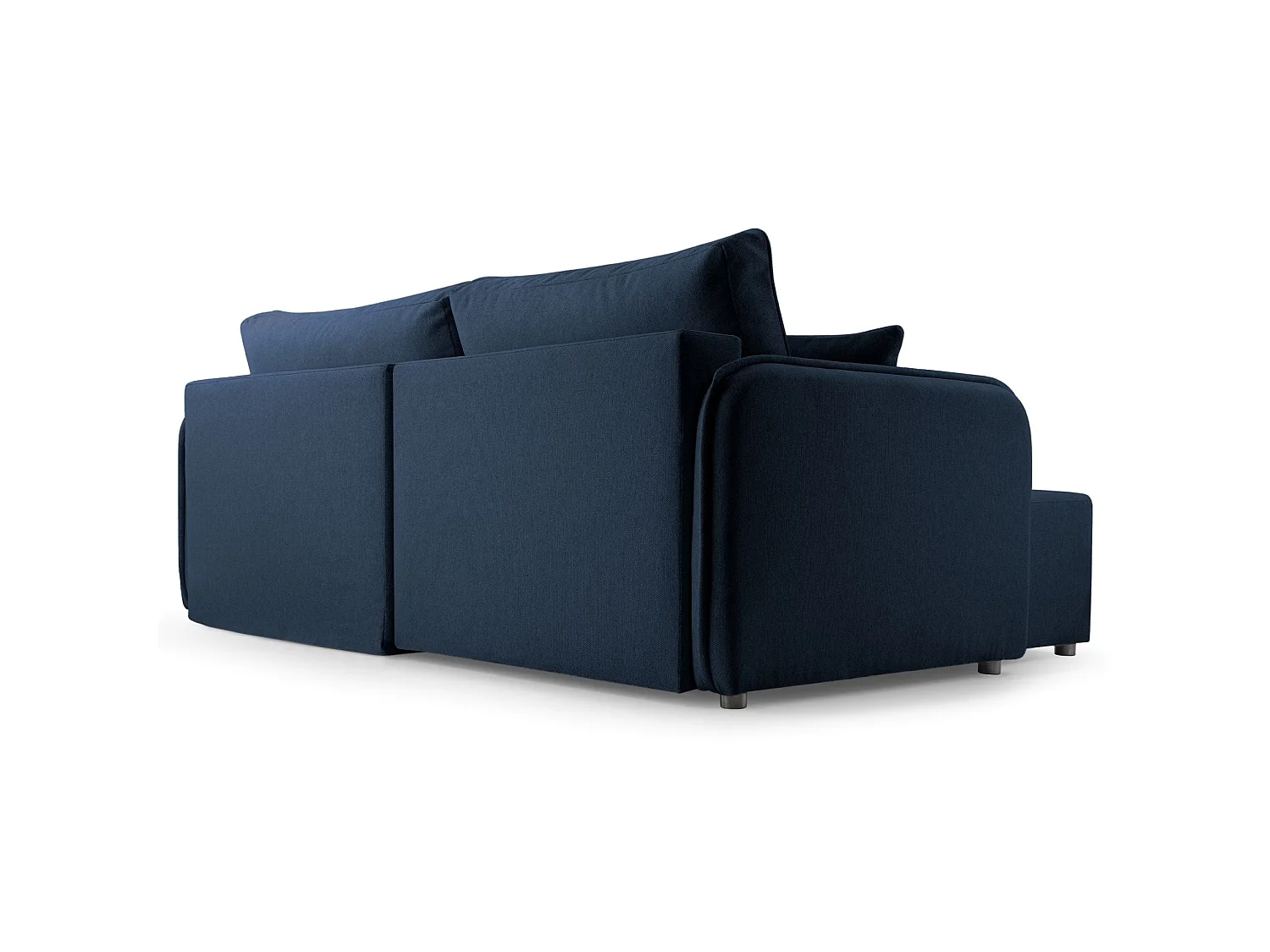 Canapé d'angle convertible 3 places en tissu bleu KASSIAN