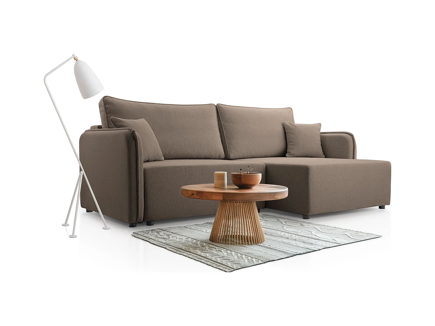 Hoekbank – lichtbruin – rechts – KASSIAN