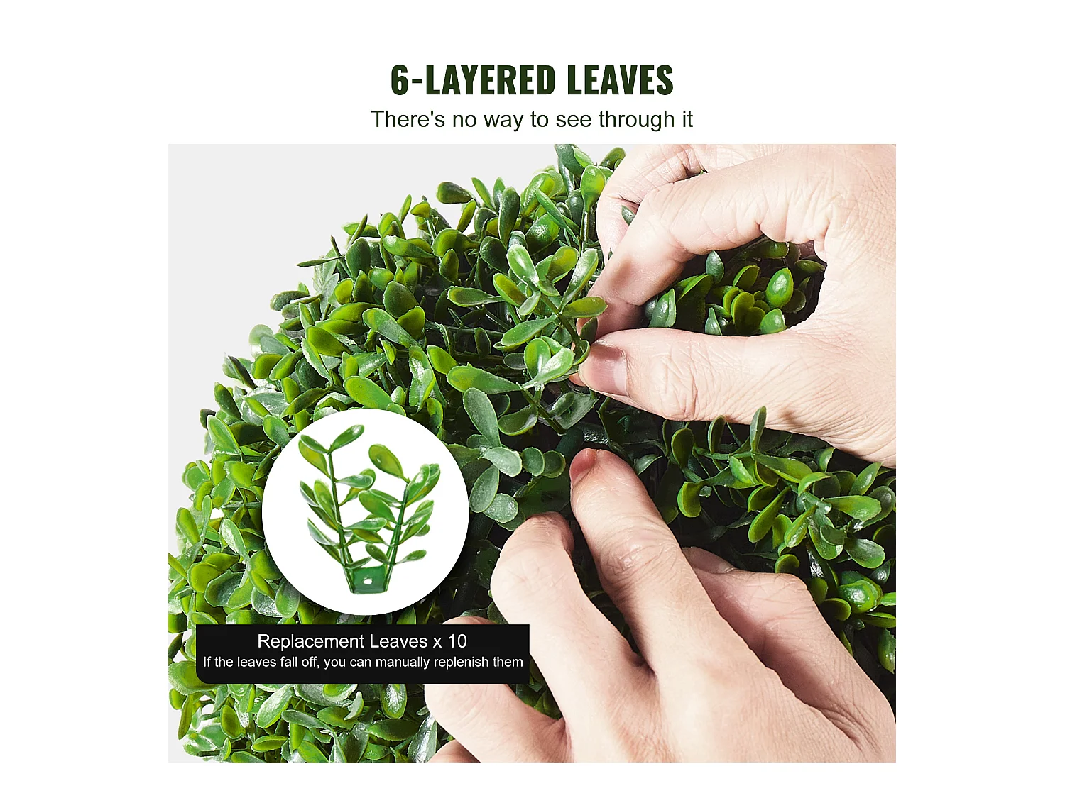 Plante Artificielle, SucceBuy 90 cm Artificiel Buis Topiaire Résistant Aux UV, Décor À La Maison, Arbre Fausse Plante, 2 Paquets