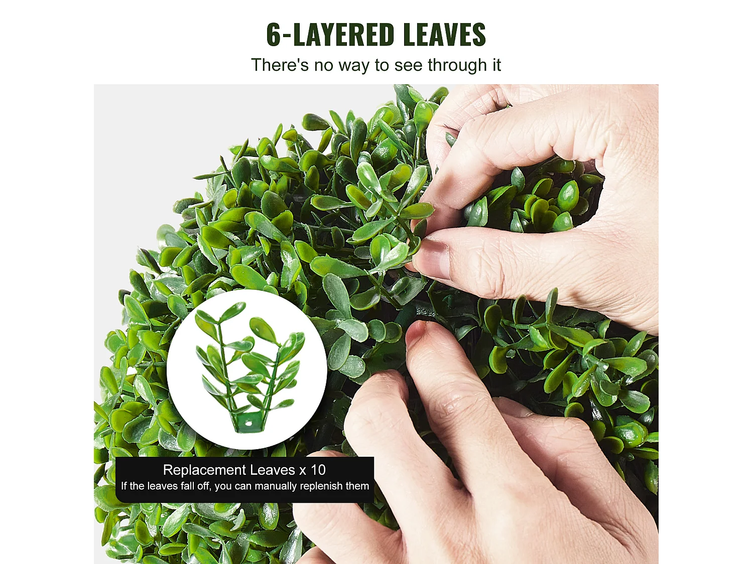 Plante Artificielle, SucceBuy 90 cm Artificiel Buis Topiaire Résistant Aux UV, Décor À La Maison, Arbre Fausse Plante, 2 Paquets