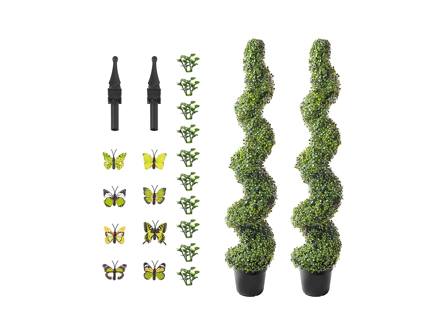 Plante Artificielle, SucceBuy 150 cm Artificiel Buis Topiaire Arbre Résistant Aux UV, Fausse Plante Décor à la Maison, 2 Paquets