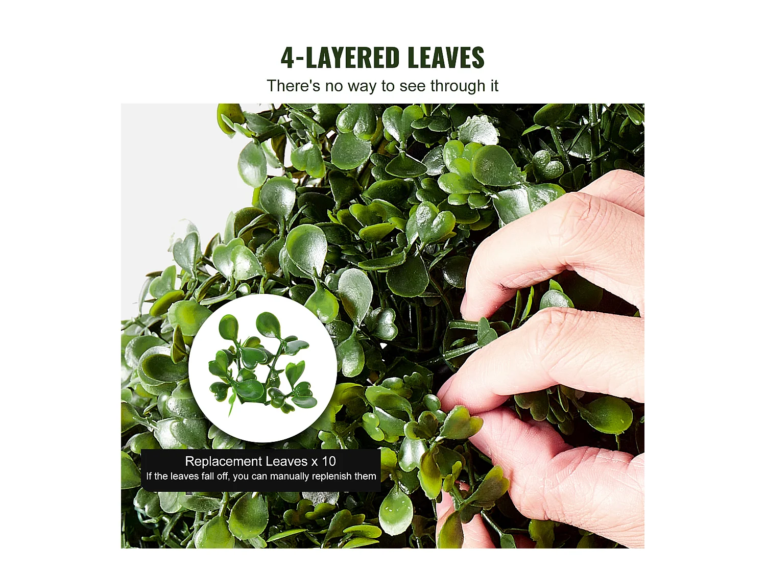 Plante Artificielle, SucceBuy 150 cm Artificiel Buis Topiaire Arbre Résistant Aux UV, Fausse Plante Décor à la Maison, 2 Paquets