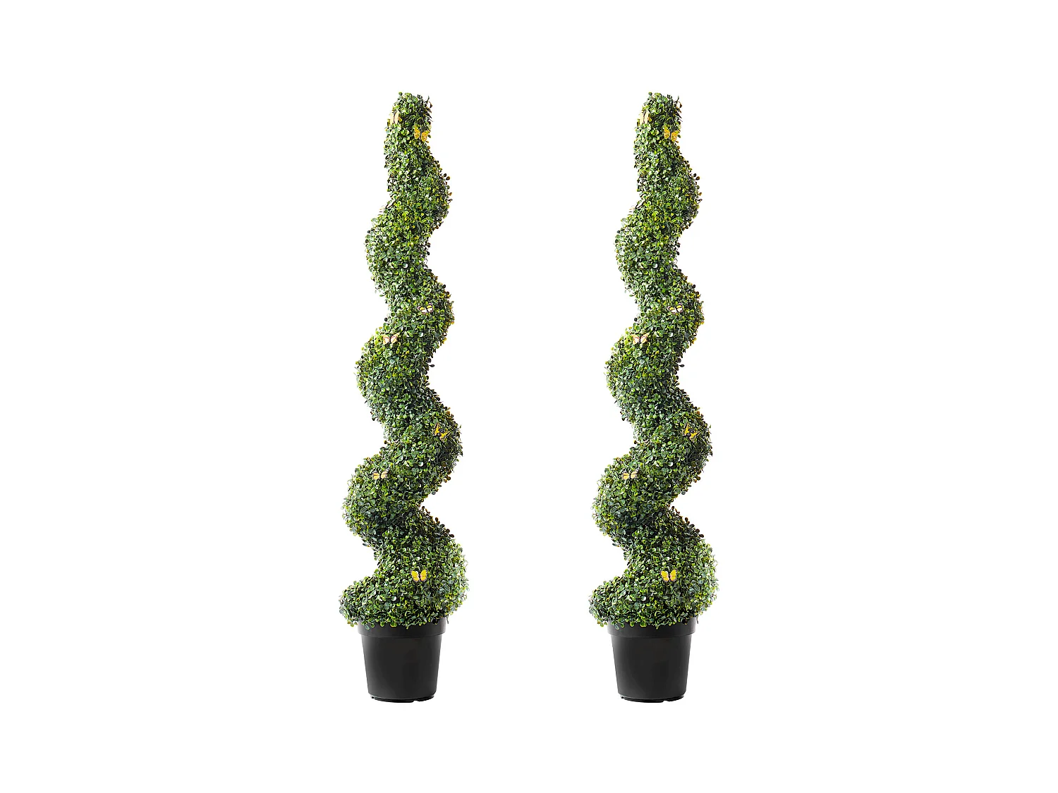 Plante Artificielle, SucceBuy 150 cm Artificiel Buis Topiaire Arbre Résistant Aux UV, Fausse Plante Décor à la Maison, 2 Paquets