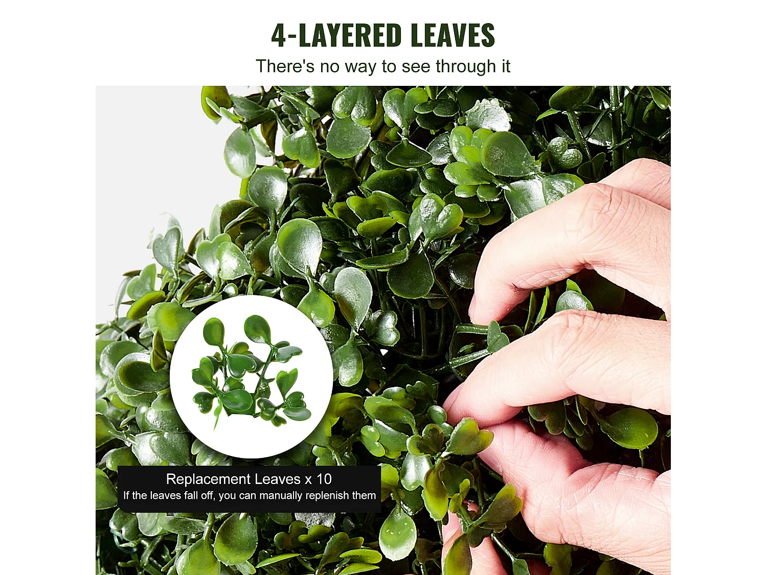 Plante Artificielle, SucceBuy 150 cm Artificiel Buis Topiaire Arbre Résistant Aux UV, Fausse Plante Décor à la Maison, 2 Paquets