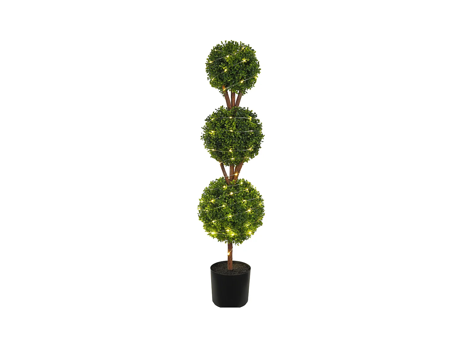 Plante Artificielle, SucceBuy Arbre Topiaire Artificiel de 120 cm, Fausse Plante Décorative avec Feuilles Remplaçables