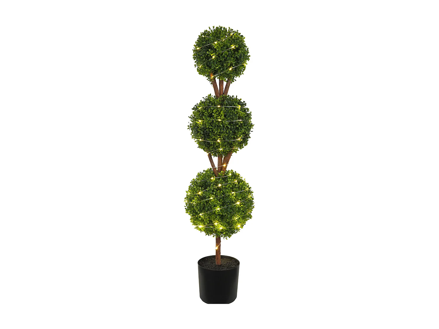 Plante Artificielle, SucceBuy Arbre Topiaire Artificiel de 120 cm, Fausse Plante Décorative avec Feuilles Remplaçables