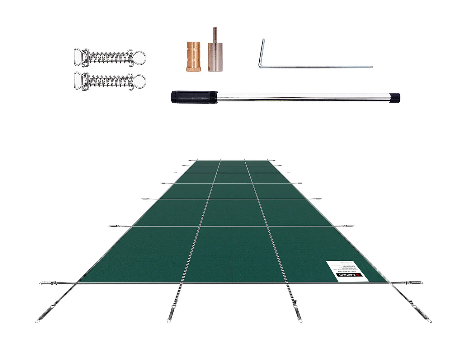 Zimowa Osłona Basenu, SucceBuy 610 X 1220 Cm Zielona Prostokątna Siatka Bezpieczeństwa Do Użytku Na Zewnątrz Zimą