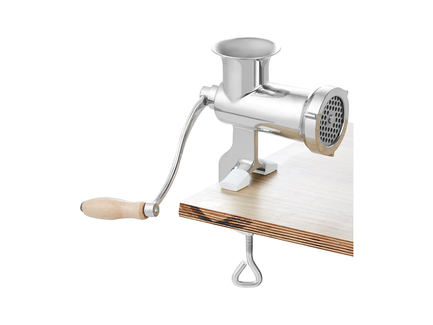 Hachoir à Viande Manuel Robuste Succebuy - Acier Inoxydable avec Remplisseur de Saucisses et Pince