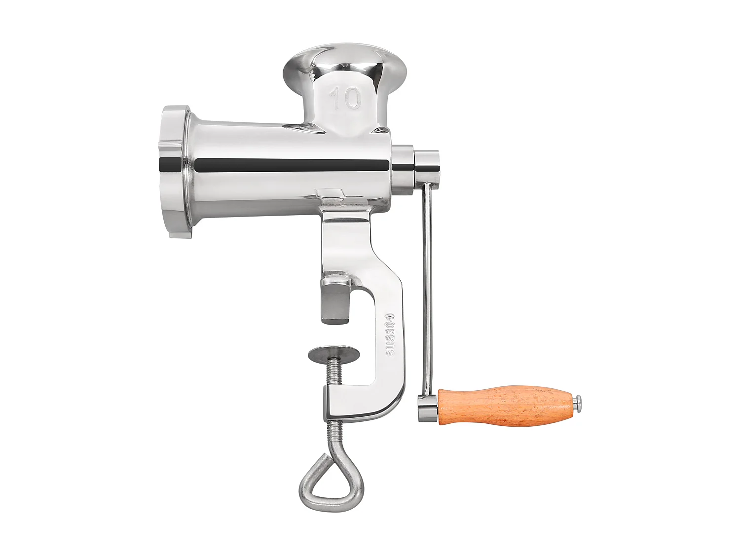 Hachoir à Viande Manuel Robuste Succebuy - Acier Inoxydable avec Remplisseur de Saucisses et Pince