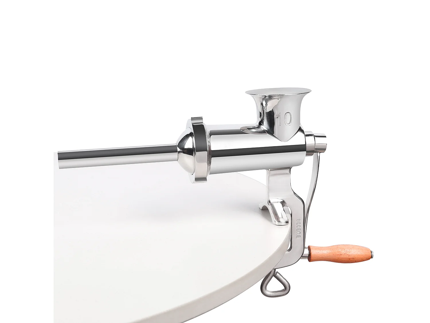 Hachoir à Viande Manuel Robuste Succebuy - Acier Inoxydable avec Remplisseur de Saucisses et Pince