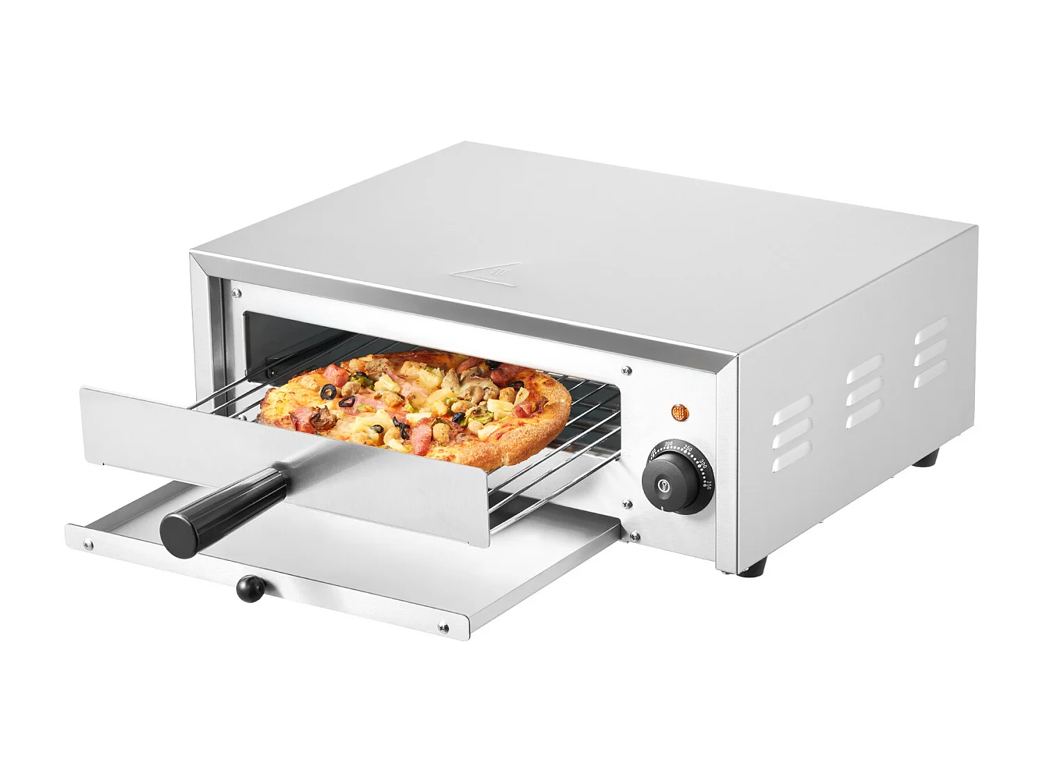 Elektrischer Pizzofen SucceBuy 30,48CM 1500 W 50-350 ℃ Temperatur Ablage mit Abnehmbarer Krümelabfangebene