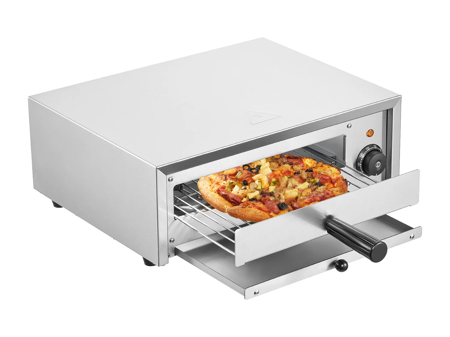 Forno Elettrico per Pizze SucceBuy 30.48CM 1500 W 50-350 ℃ Temperatura Piano Raccoglimietite Rimovibile