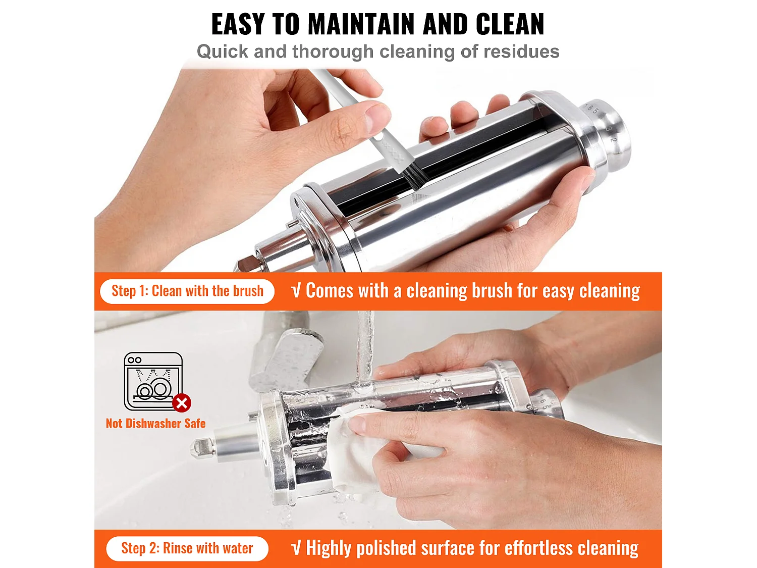 Rouleau à Pâtes SucceBuy Lot de 3 Accessoires pour Pâtes pour Mixeur KitchenAid Ensemble de Coupe-pâtes à Rouleaux